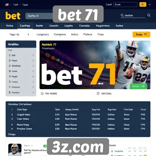 Análise da interface do usuário no site bet 71